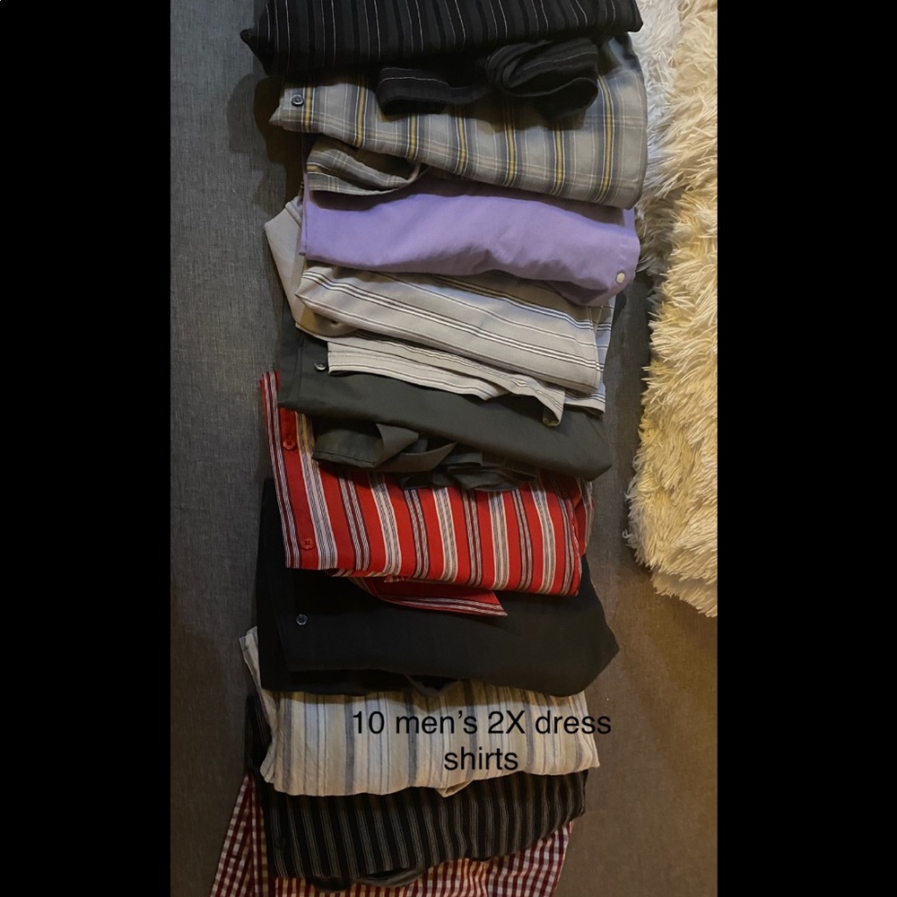 10 men’s dress shirts!